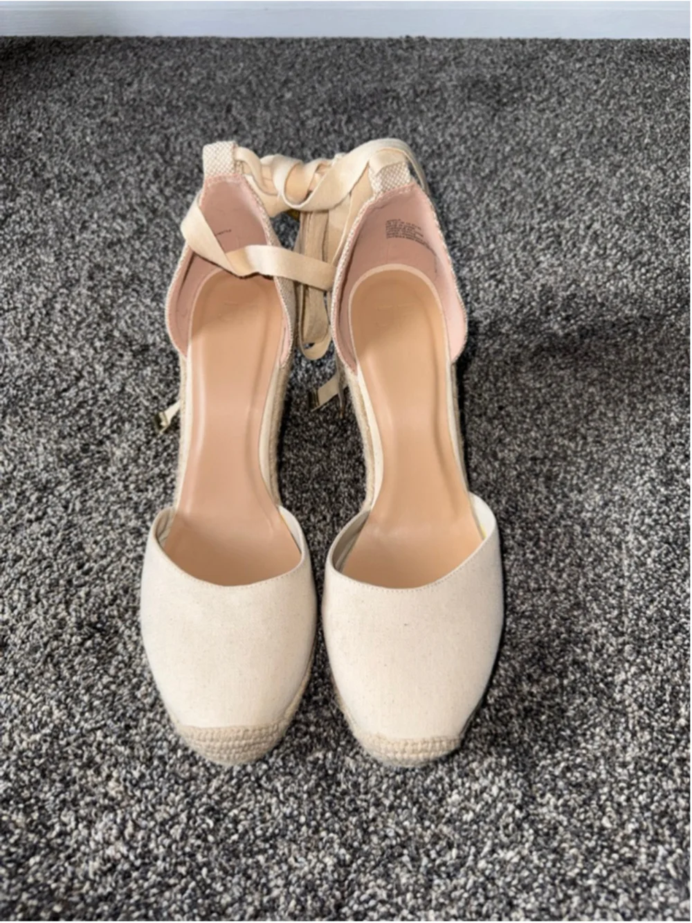 Women's Just Fab Jenala Espadrille Wedge in Ivory Size 12